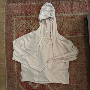 Bally Total Fitness Women's, Cropped, Hooded Pink Sweatshirt Size Small